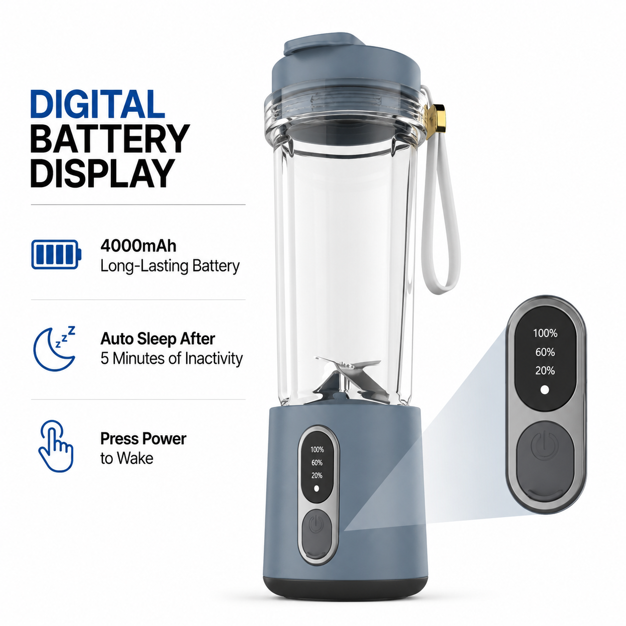 USB Rechargeable Portable Blender & Smoothie Maker – 500ml