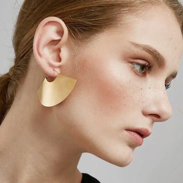 Retro Gold Plated Dangle Earrings