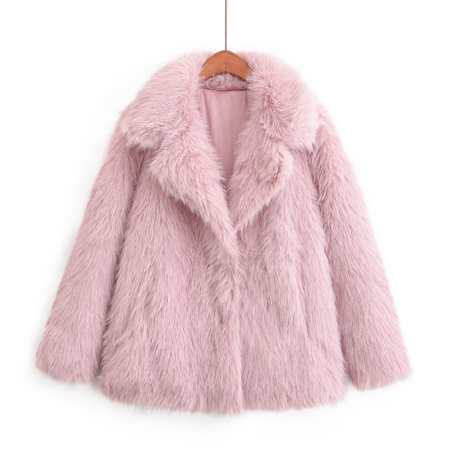 Faux Fur Mid-Length Coat