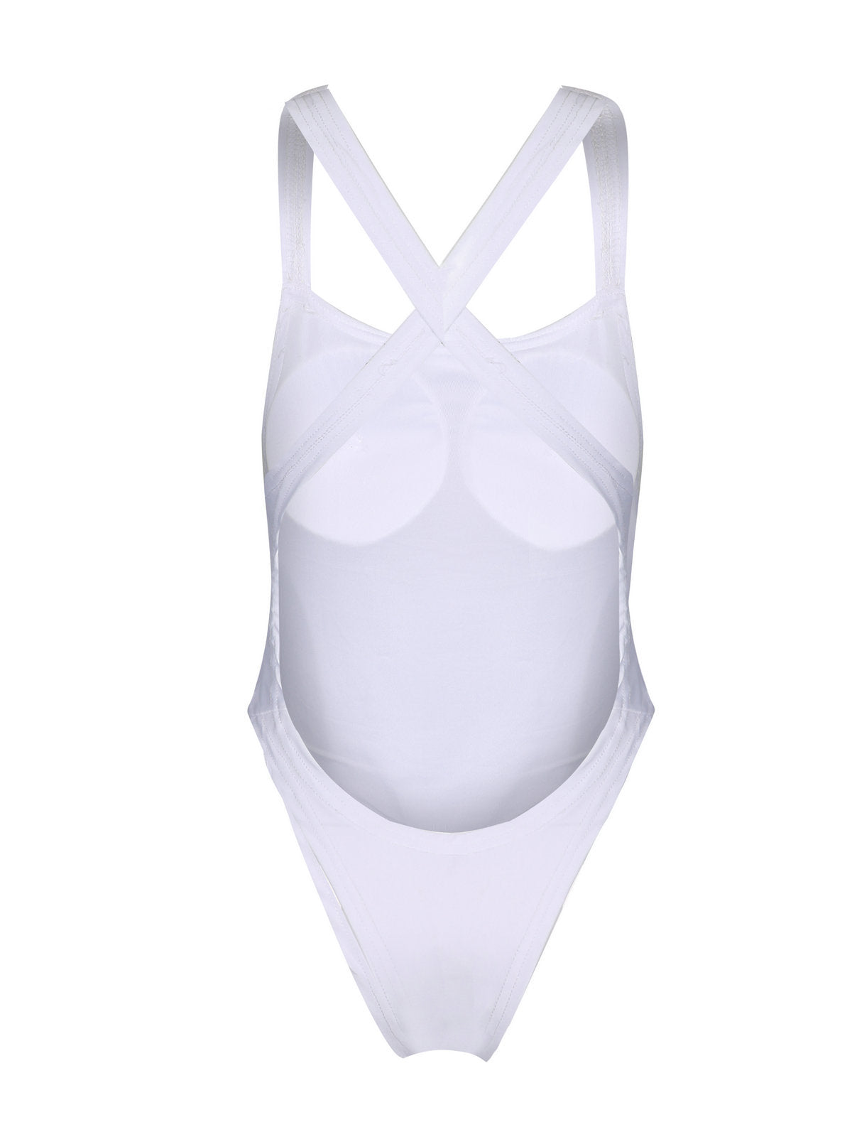 Backless One-Piece Swimsuit with Cross-Back Straps