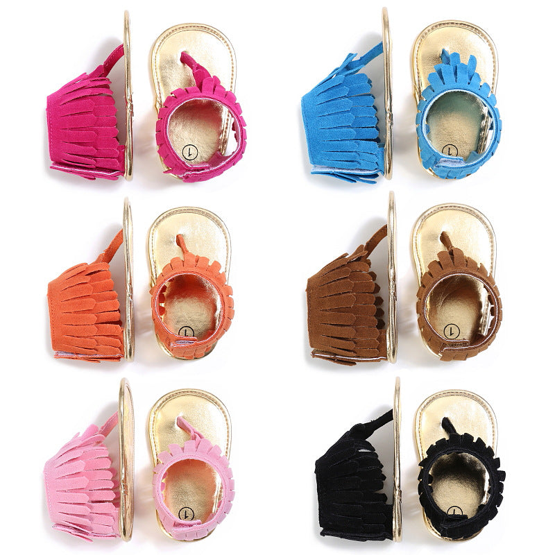 Infant Fringed Tassel Sandals – Baby Girls