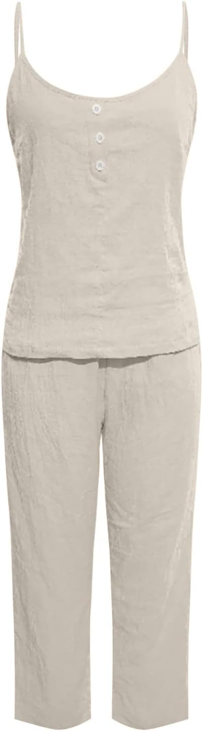 2-Piece Cotton-Linen Loungewear Set