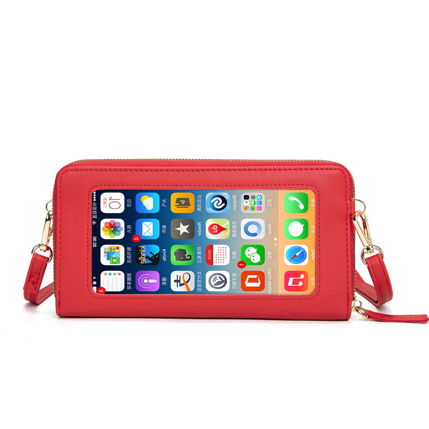 Touch-Screen Crossbody Mobile Phone Purse with RFID Anti-theft