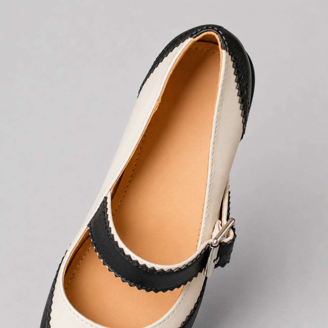Genuine Leather Mary Jane Brogue Oxfords