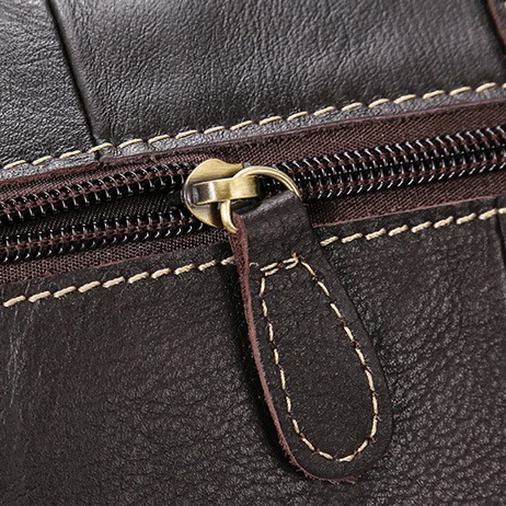 Men's Vintage-Style Briefcase/Messenger Bag – Genuine Leather
