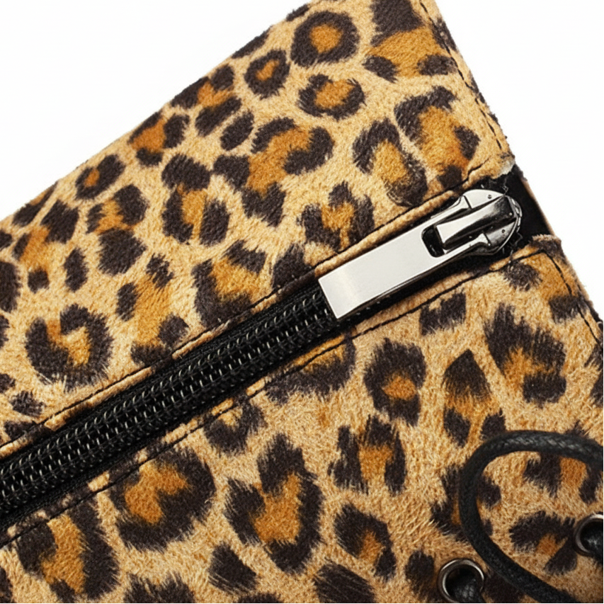 Leopard Platform Ankle Boots