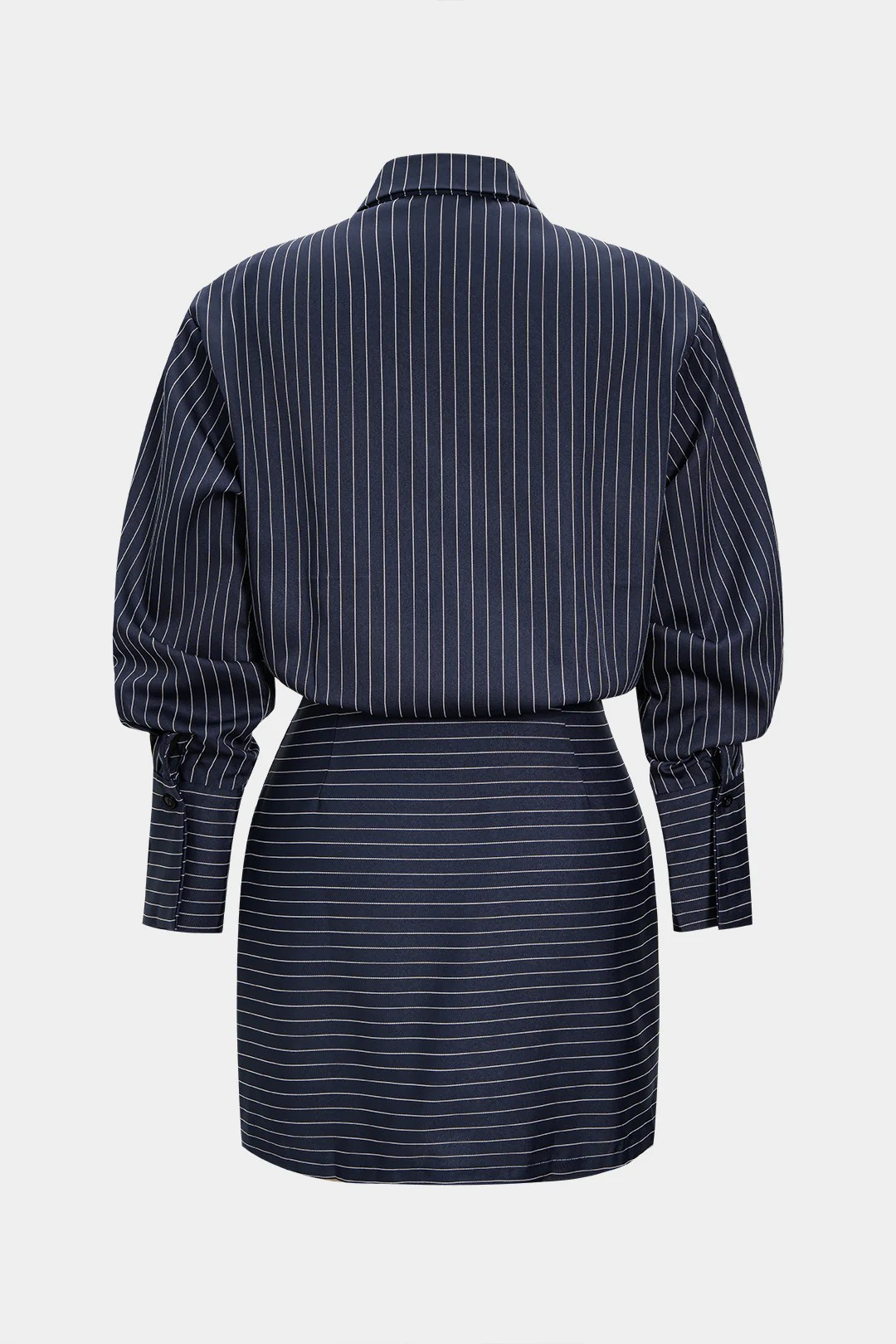 2-Piece Pinstripe Shirt and Mini Dress