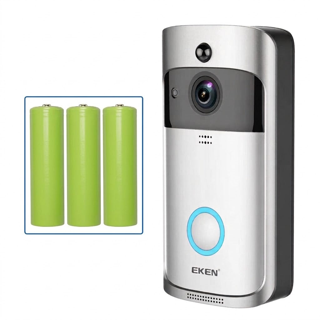 720p HD V5 Smart WiFi Video Doorbell with Night Vision, PIR Motion Detection and Two-Way Audio