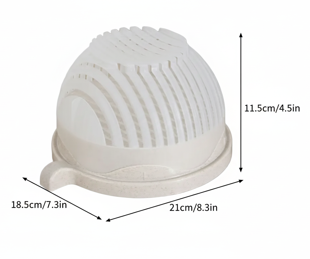 2-in-1 Salad/Fruit Cutter Bowl