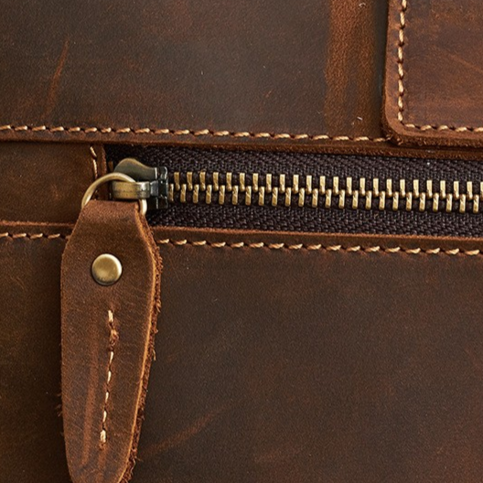 Men's Vintage Crazy Horse Leather Briefcase