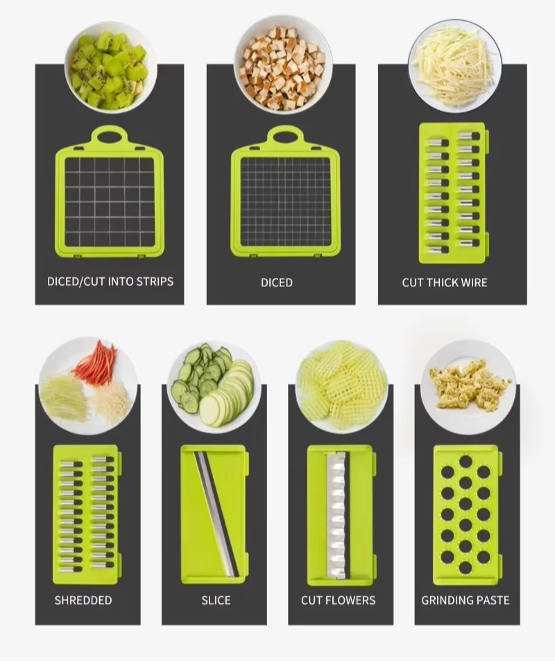 14pcs Multifunction Vegetable Chopper Slicer Grater