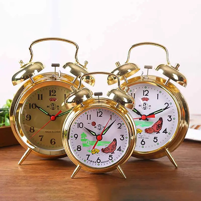 Twin-Bell Mechanical Alarm Clock