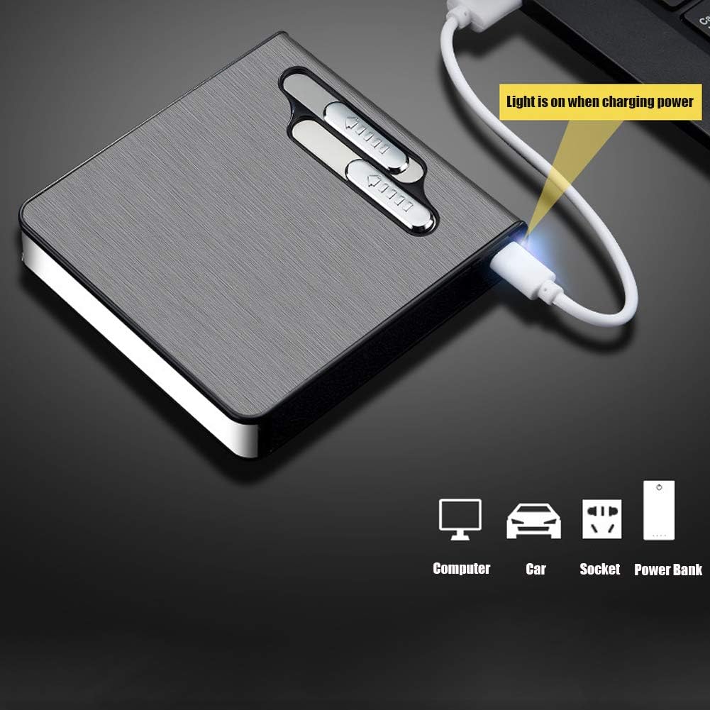 2-in-1 Cigarette Case Windproof Lighter –  USB Rechargeable