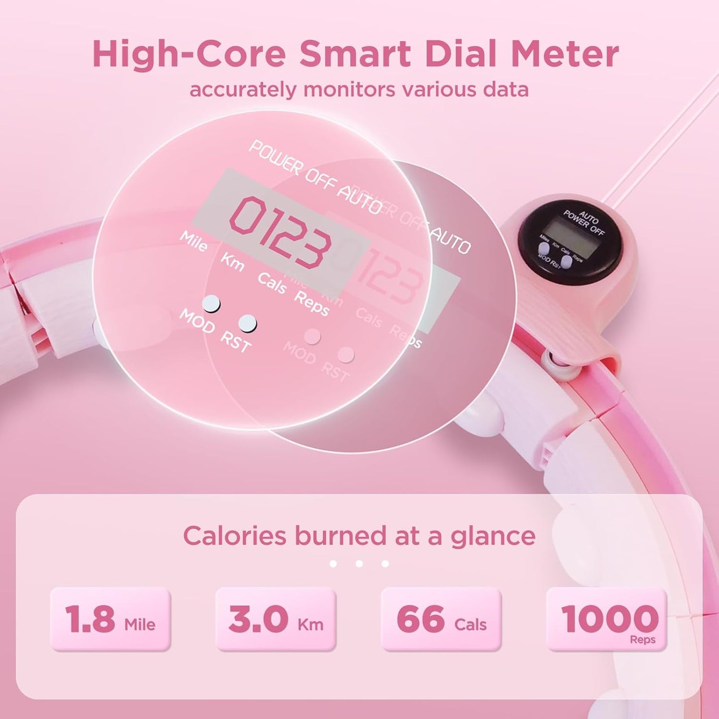 Smart Weighted Hula Hoop with Digital Counter Display