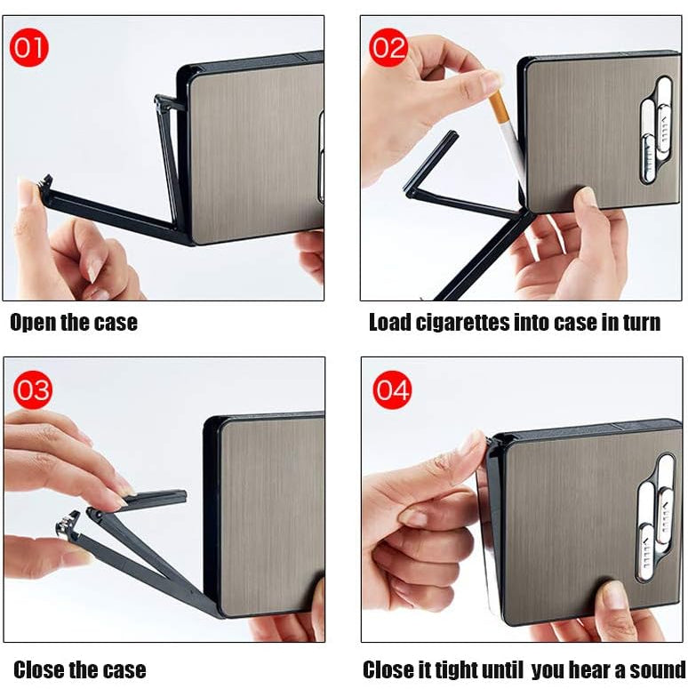 2-in-1 Cigarette Case Windproof Lighter –  USB Rechargeable