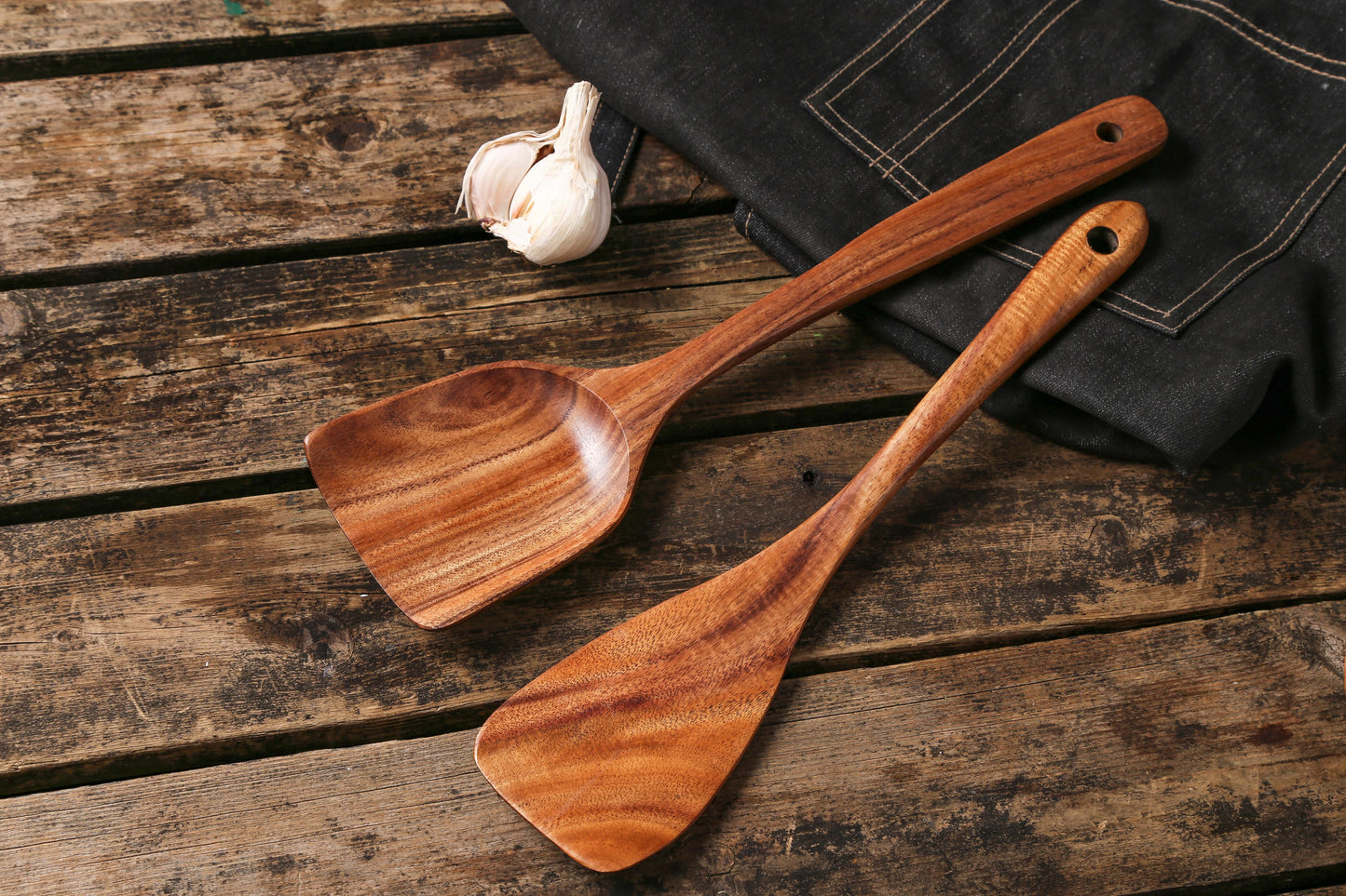 7-Piece Classic Wooden Kitchen Utensil Set