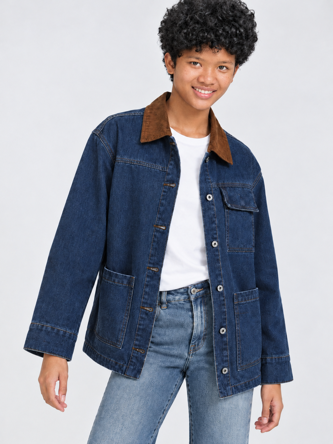 Women's Oversized Mid-Long Denim Jacket