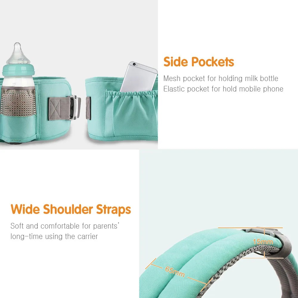 3-in-1 Ergonomic Baby Hip Seat Carrier