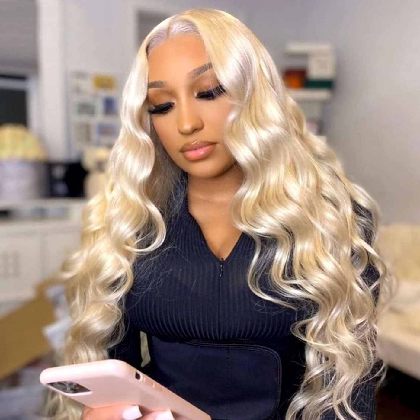 13x4 Lace Front Real Human Hair Body Wave Wig – 14-inch/35.5cm