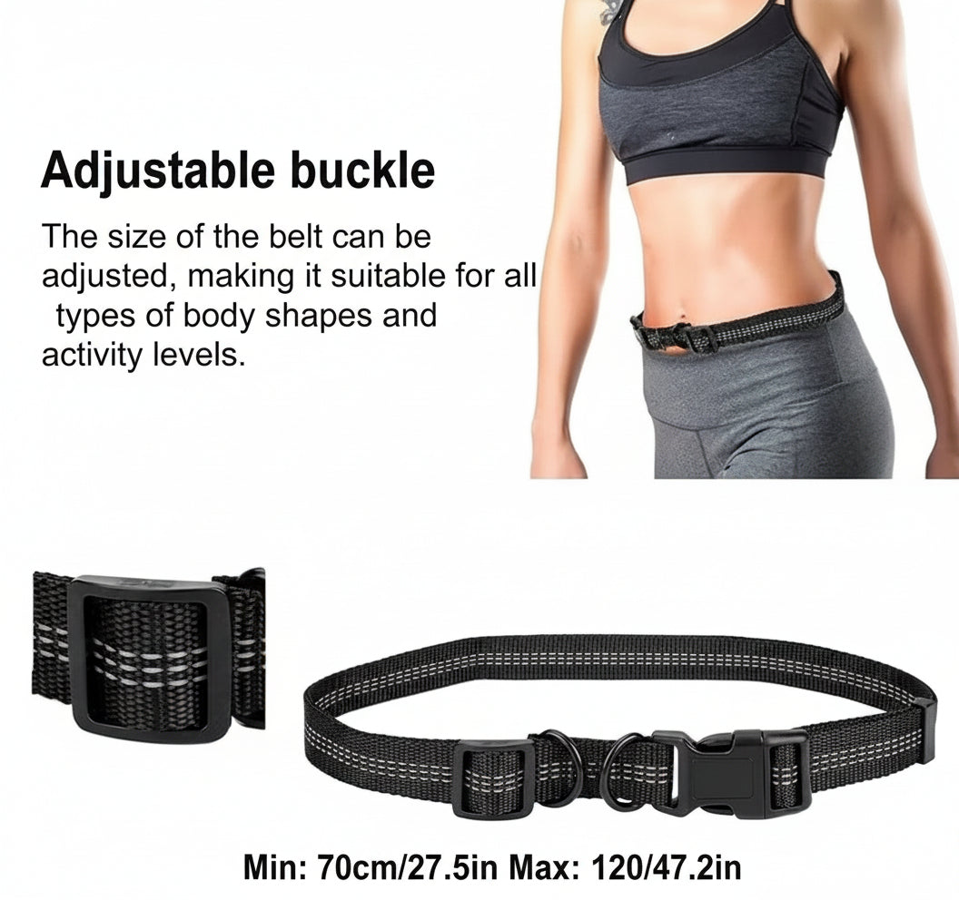 Hands-Free Bungee Dog Leash with Waist Belt