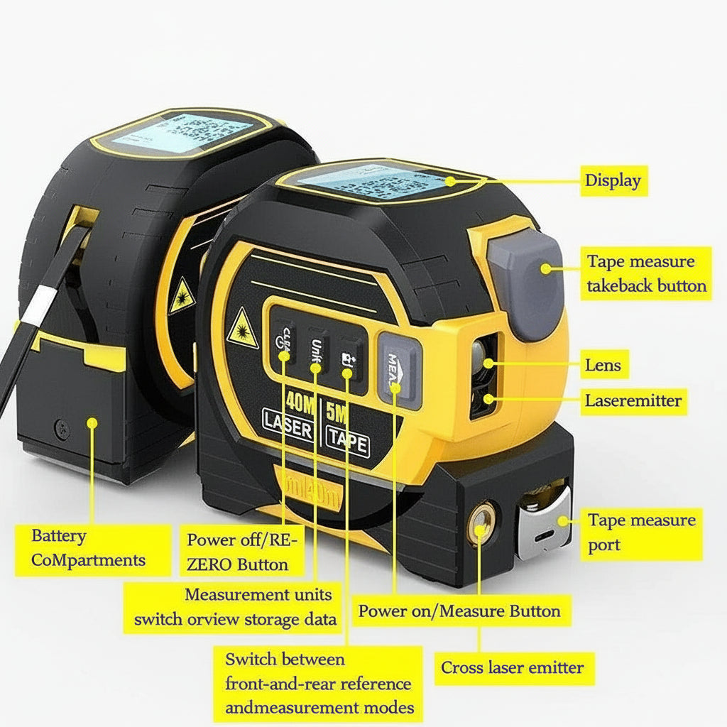 3-in-1 Digital Laser Measuring Device