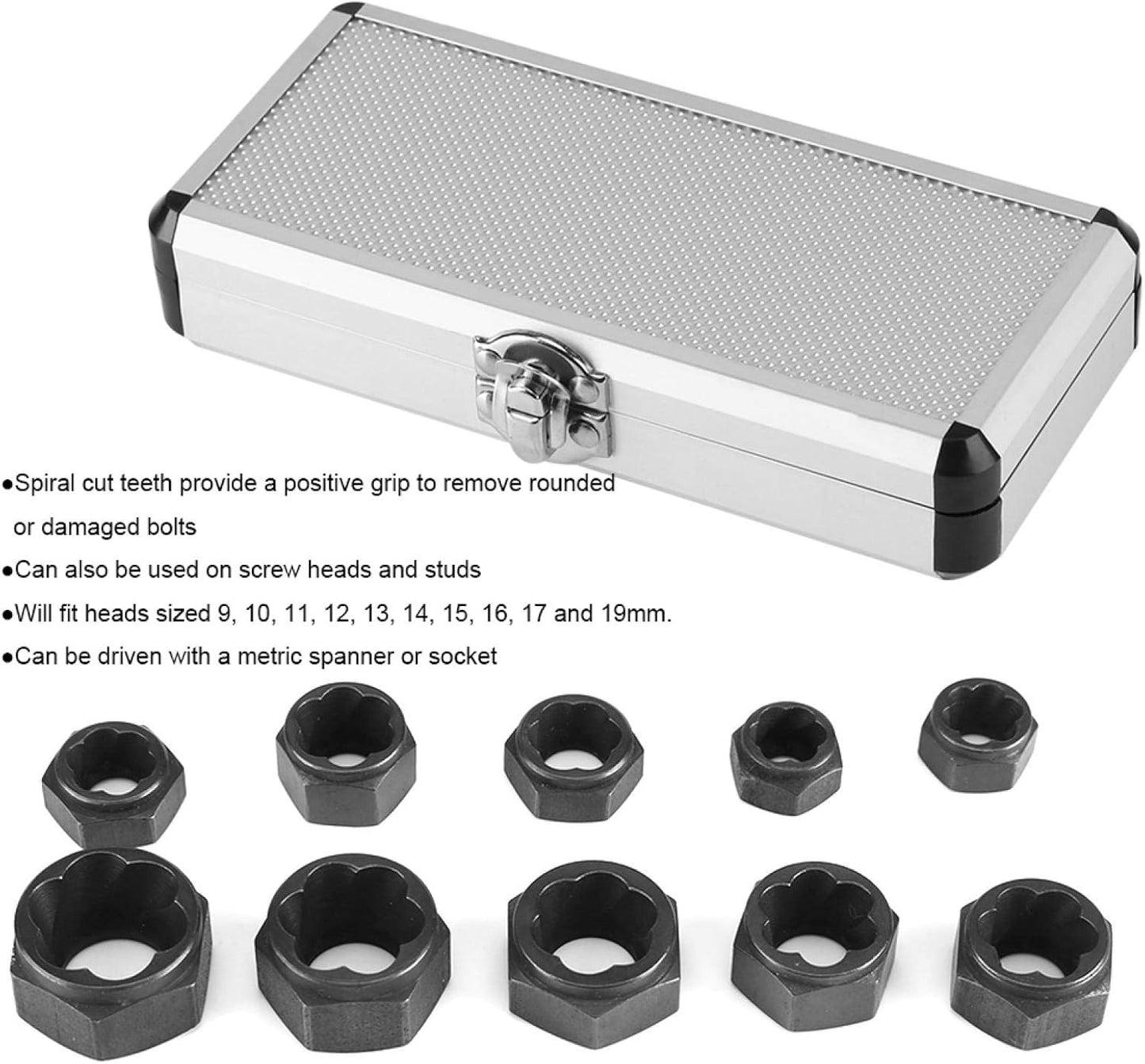 Damaged Bolt/Nut  Extractor – 10 Pcs