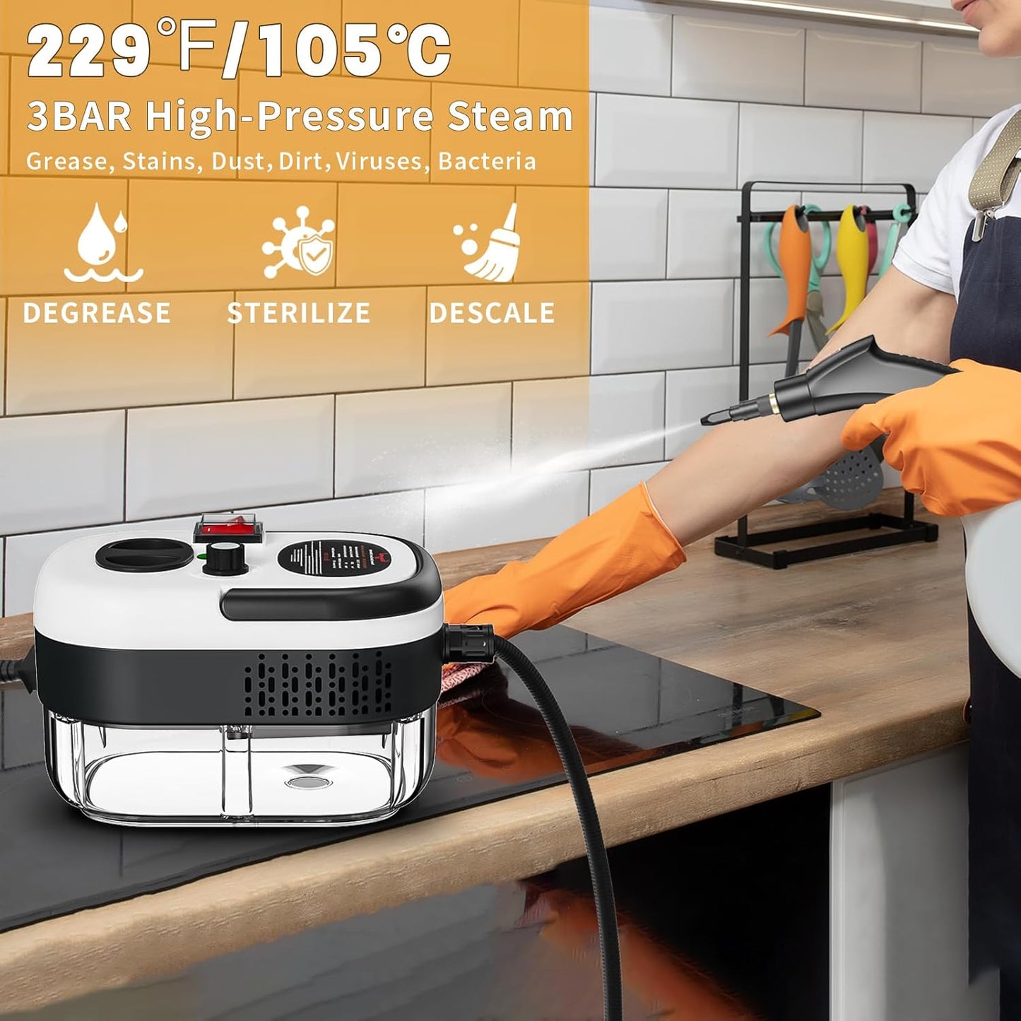 2500W High-Pressure Steam Cleaner & Sanitizer