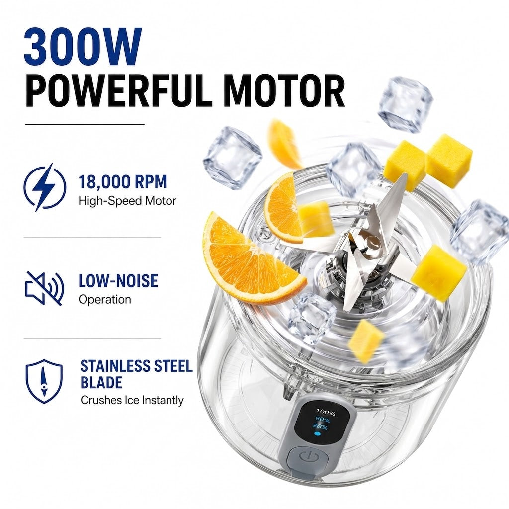 USB Rechargeable Portable Blender & Smoothie Maker – 500ml