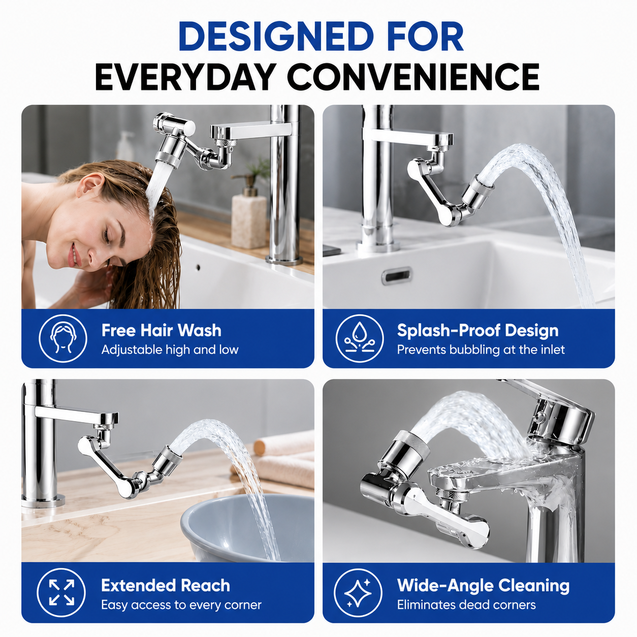 Universal 1080° Rotating Faucet Extender