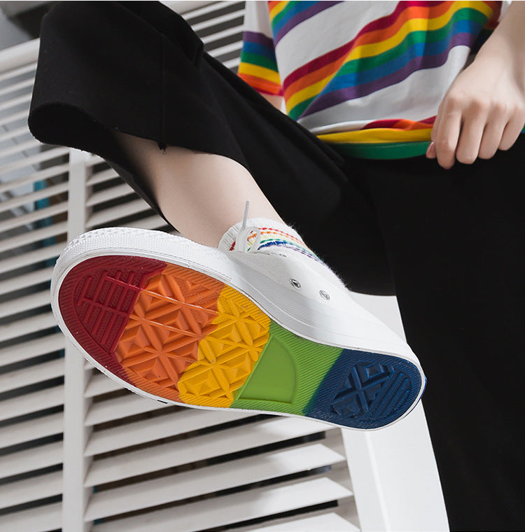Women's Rainbow Canvas Sneakers