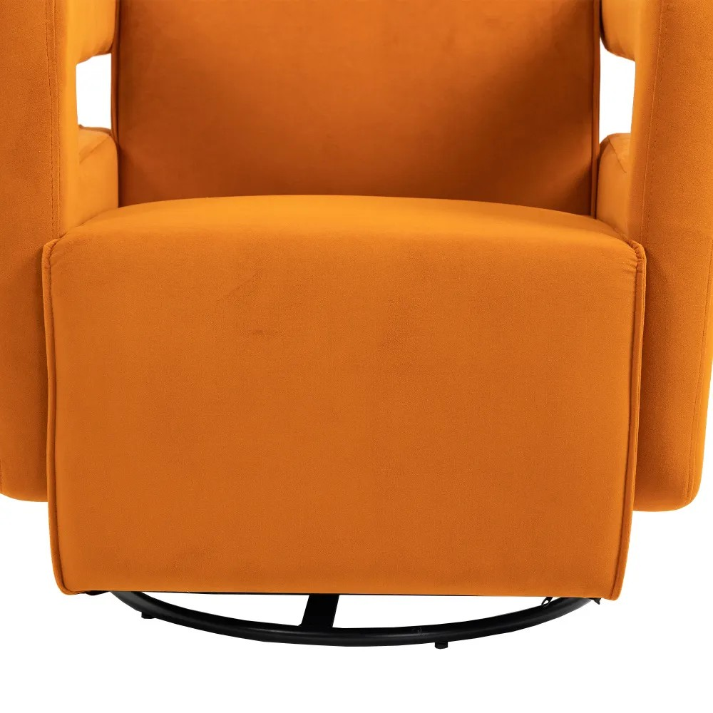 Luxury Tufted Velvet Accent Chair with Metal Frame