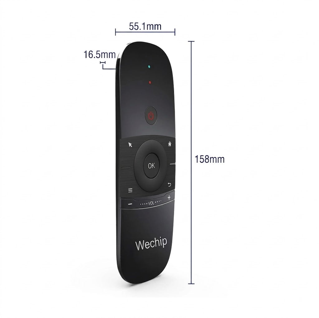 WeChip W1 Universal Air Mouse, Mini Wireless Keyboard & Remote Control for Smart TV, Android TV Box, PC/HTPC, Projector, All-in-one PC/TV