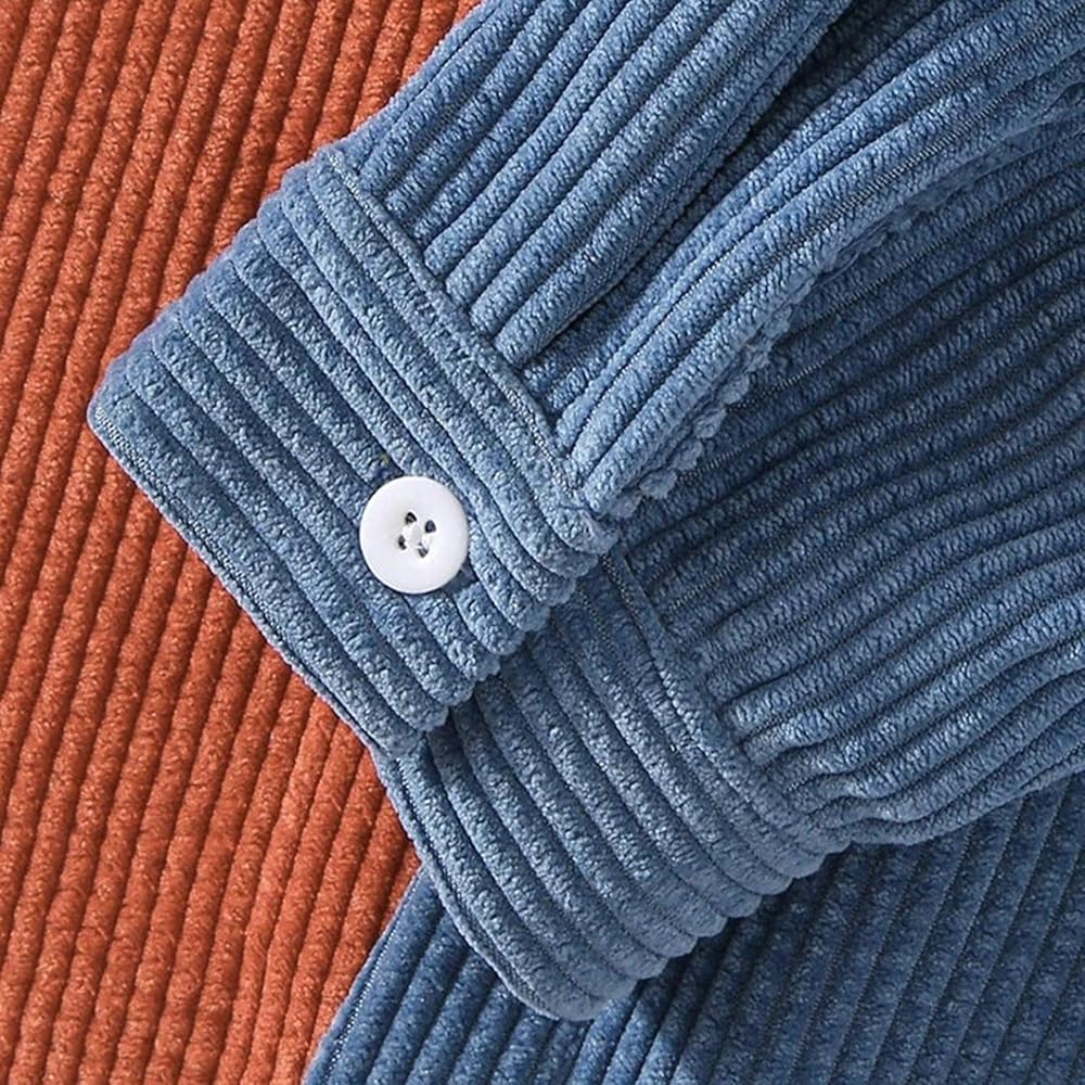 Men's Two-Tone Corduroy Shirt