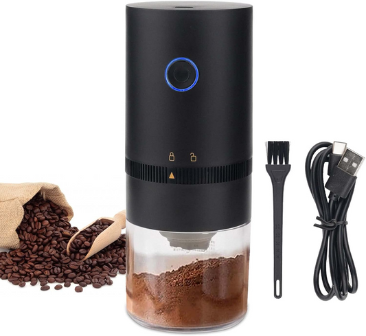 Portable Electric Coffee Bean Grinder, USB Rechargeable