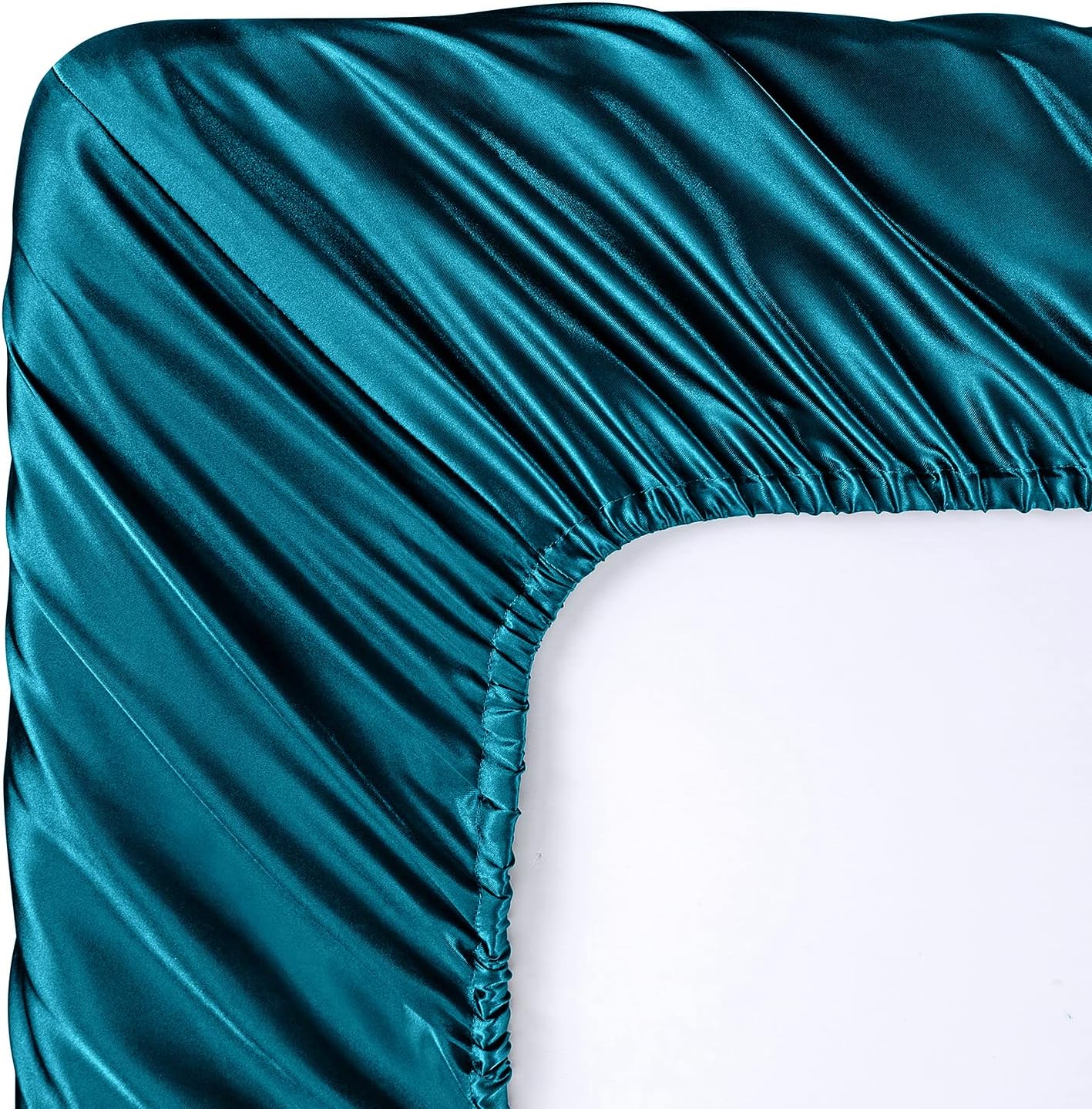 4-Piece Solid Color Pure Silk-Like Bed Sheet Set