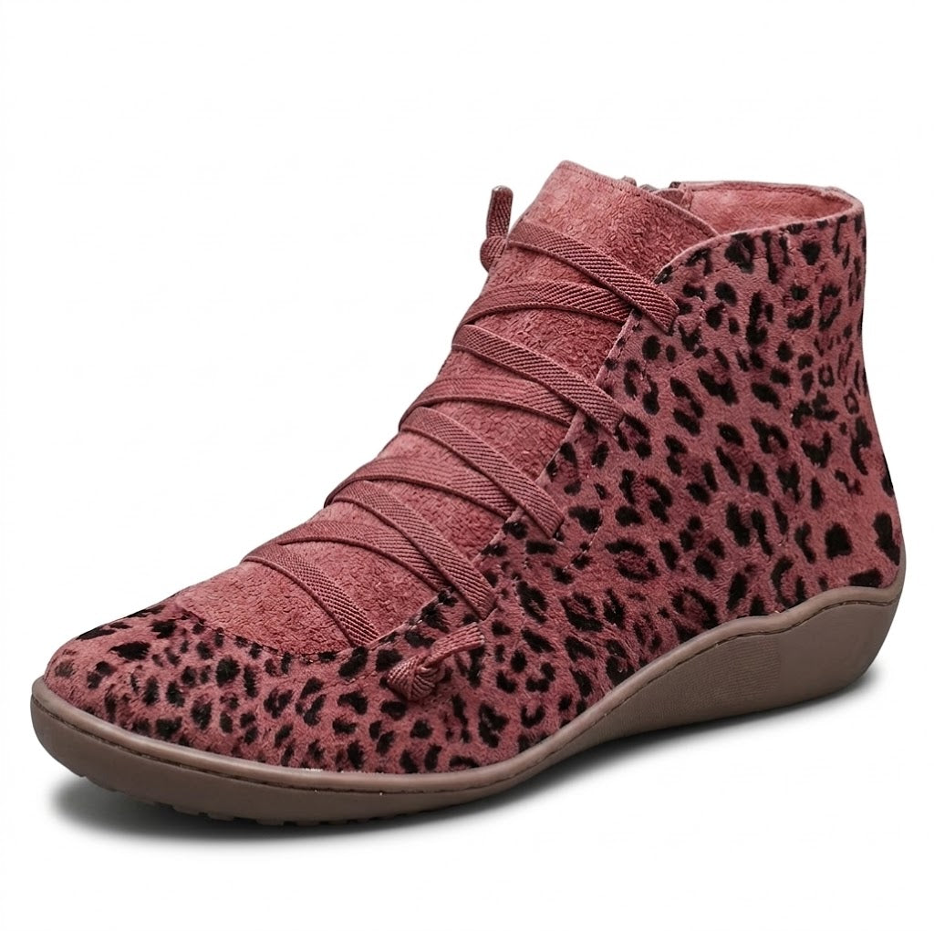 Women's Leopard Print Ankle Boots