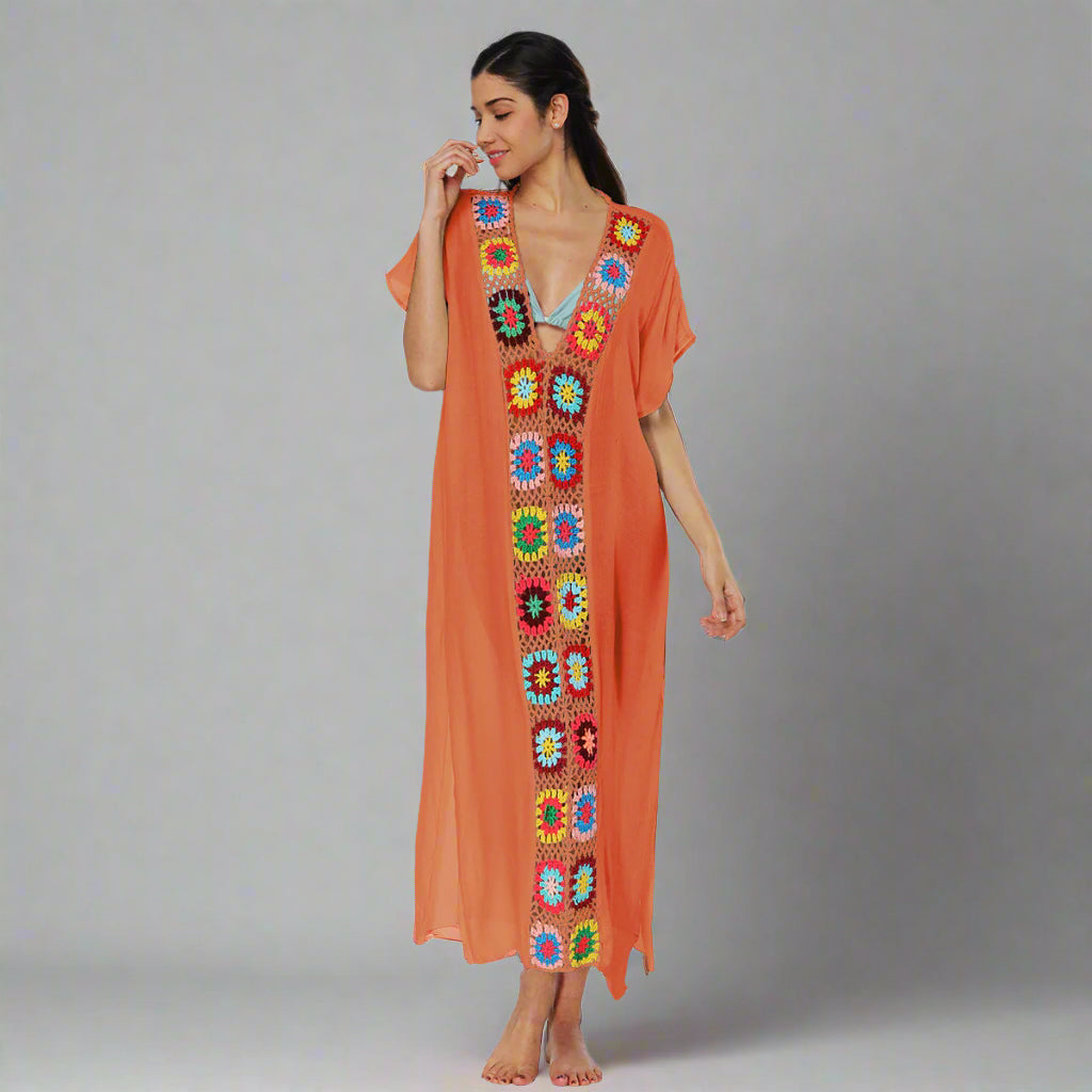 Caftan-Style Boho Beach Cover-Up