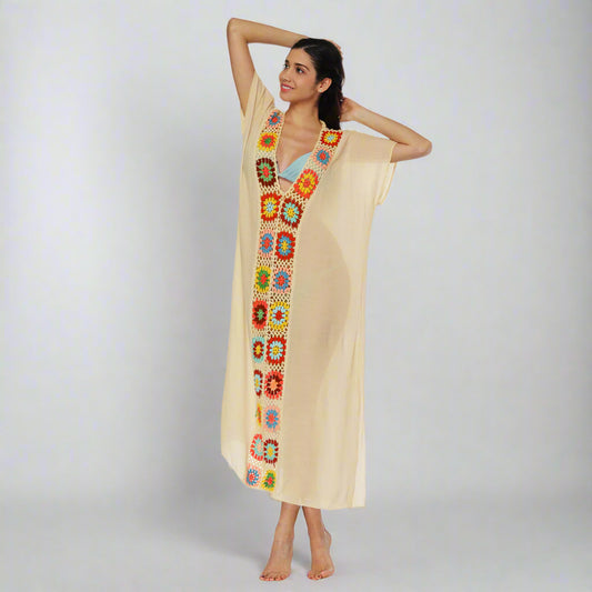 Caftan-Style Boho Beach Cover-Up