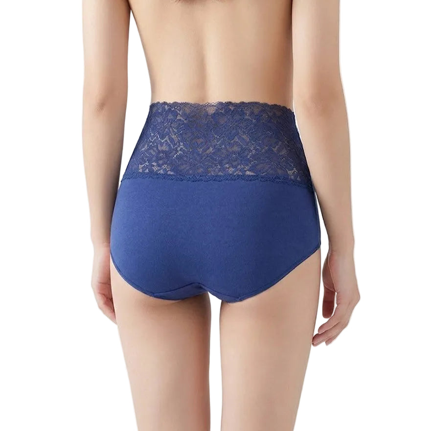 High-Waisted Seamless Lace Panties