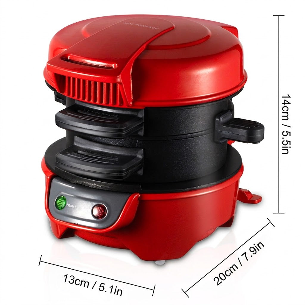 RAF 3-in-1 Stainless Steel Burger & Breakfast Sandwich Maker