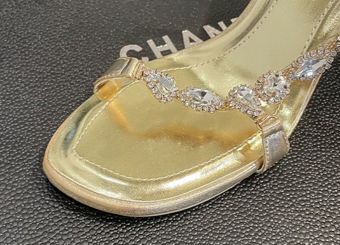 Rhinestone Stiletto Heel Sandals
