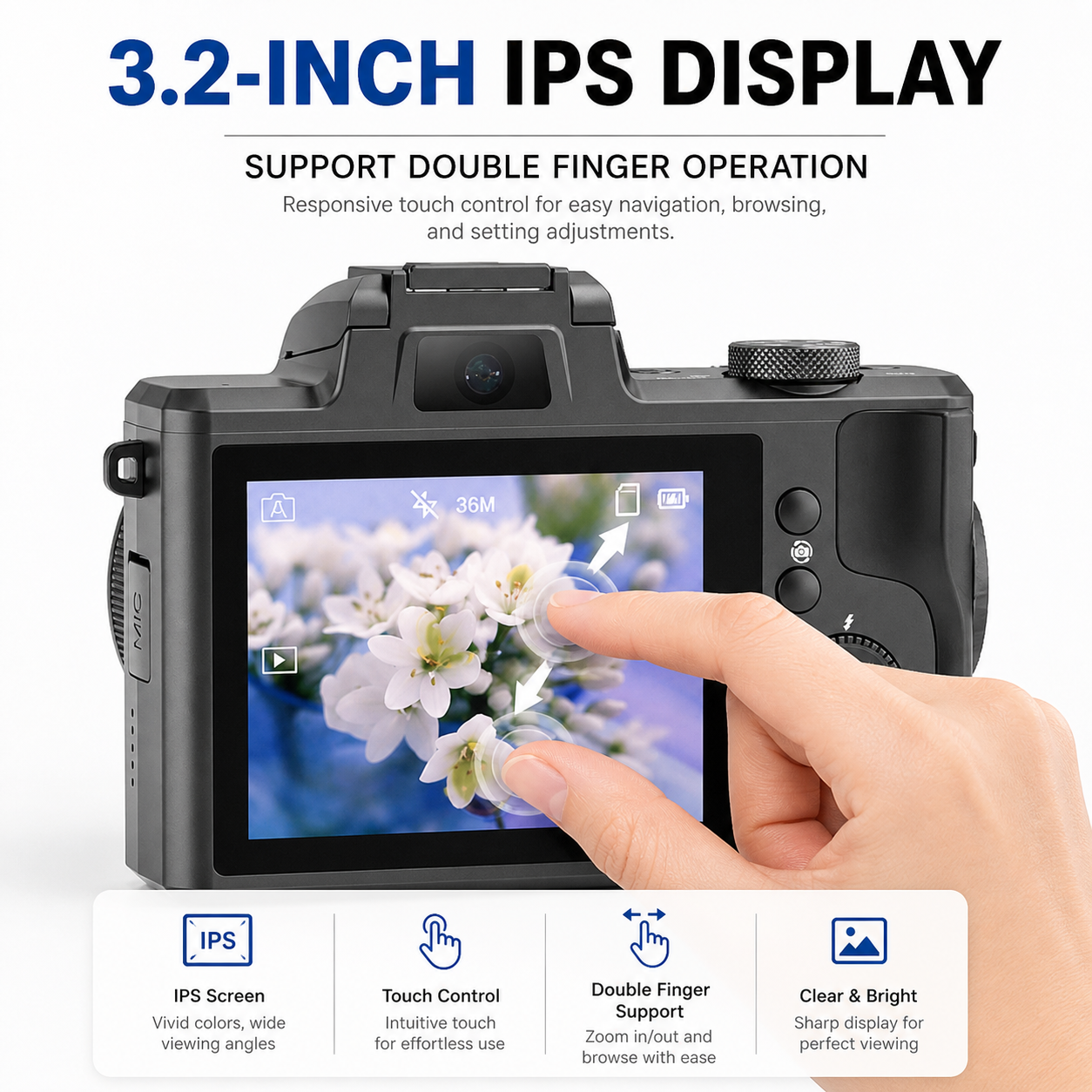 8K Ultra HD Vlogging/Photography Digital Camera with 16X Autofocus Zoom, Touchscreen Controls, Built-in Wi-Fi