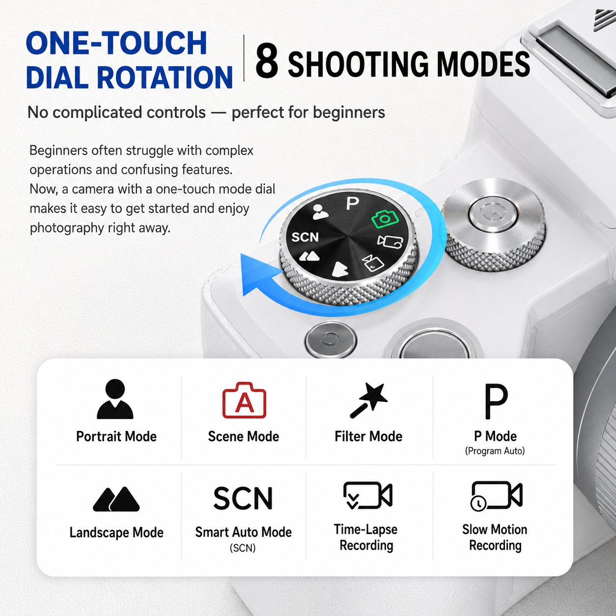 8K Ultra HD Vlogging/Photography Digital Camera with 16X Autofocus Zoom, Touchscreen Controls, Built-in Wi-Fi