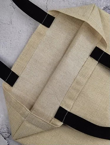 Large Capacity Linen Graphic Tote Bag