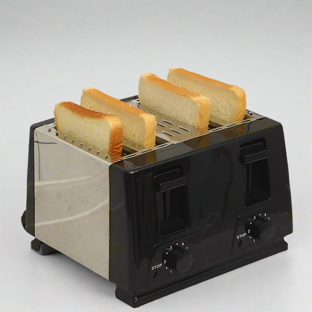 Extra Wide Slot Stainless Steel 4-Slice Toaster