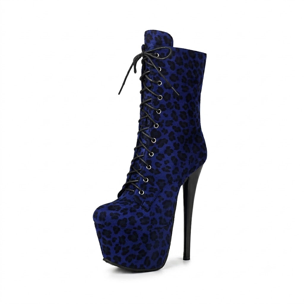 Leopard Platform Ankle Boots