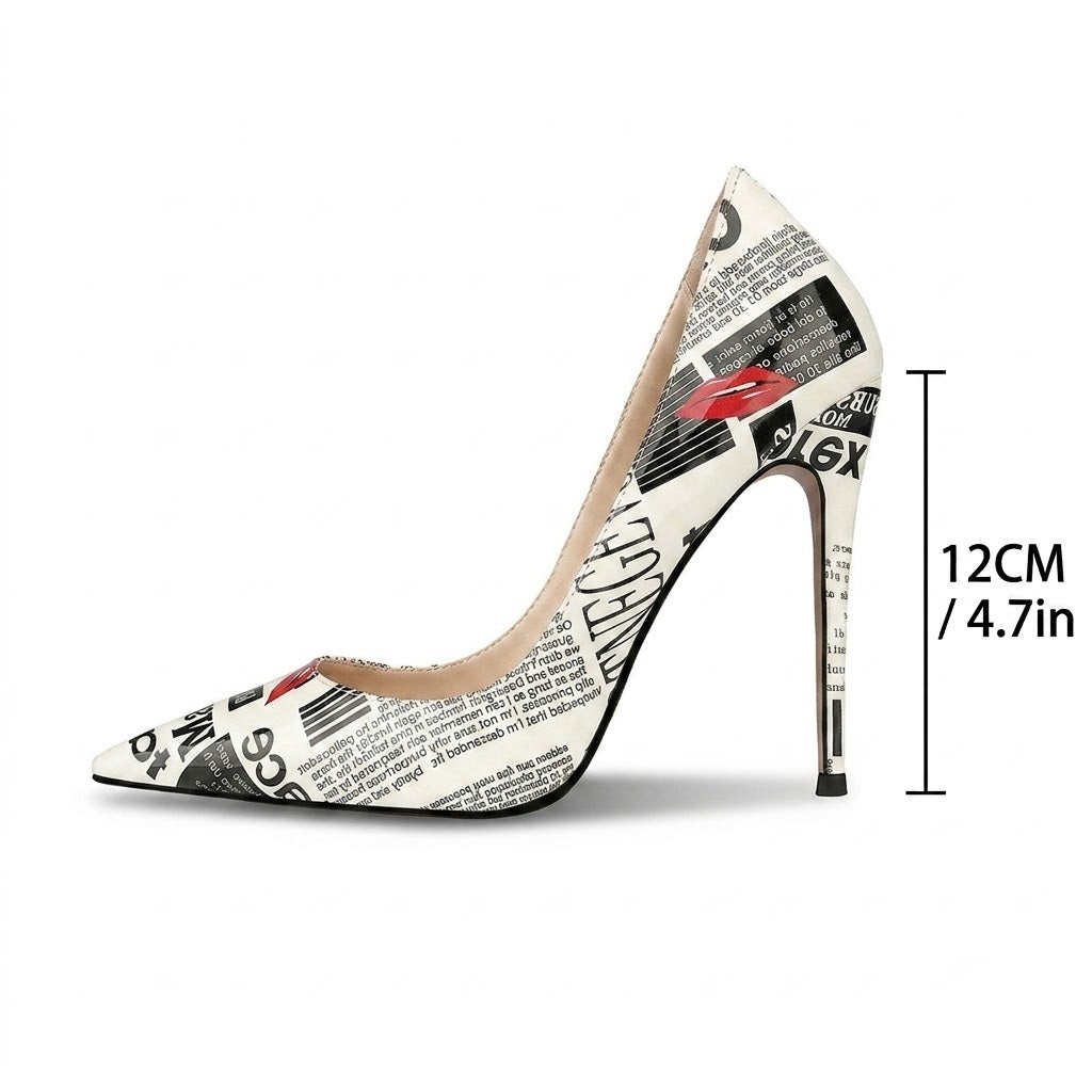 Graffiti Pointed-Toe Stiletto Pumps