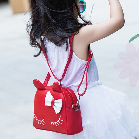 Girl's Cute Cat Ear Convertible Mini Bag