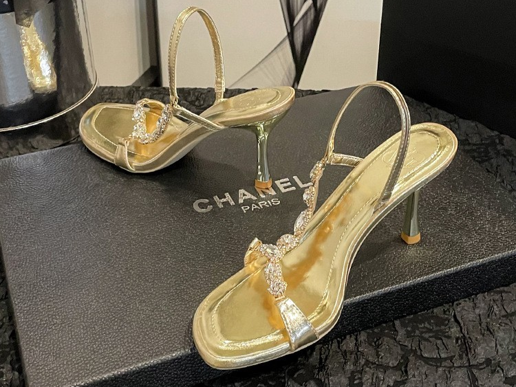Rhinestone Stiletto Heel Sandals