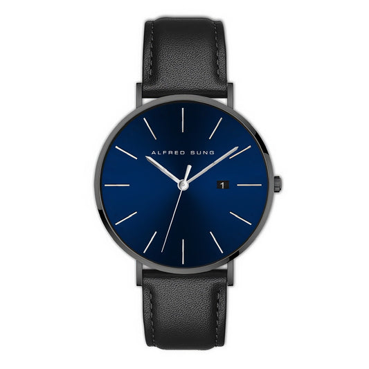 ALFRED SUNG Metropolitan Leather Watch